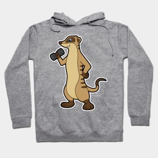 Meerkat at Strength training with Dumbbell Hoodie